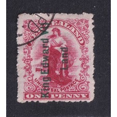 NUEVA ZELANDA, KING EDWARD LAND 1908 Yv 1 ESTAMPILLA USADA ANTARTIDA RARA 70 €